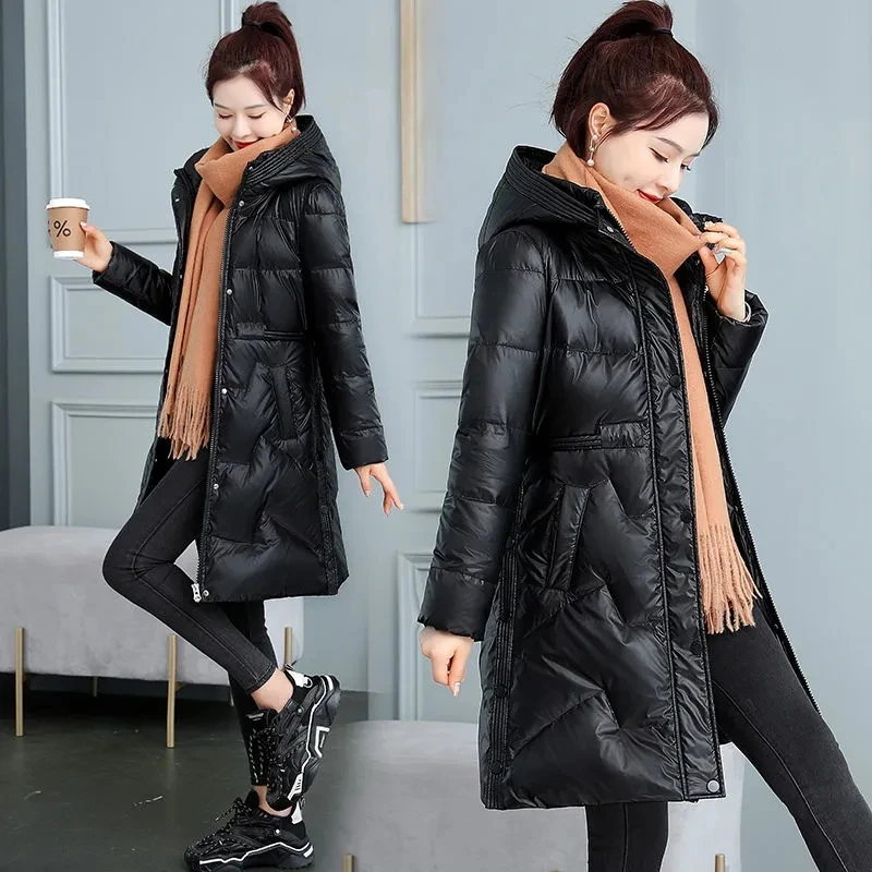 Black Glossy Parkas Coats Women's 2022 Fashion Thicken Winter Hooded Loose Long Jackets Female Windproof Rainproof Warm Outwear
Black Glossy Parkas Coats Women's 2022 Fashion Thicken Winter Hooded Loose Long Jackets Female Windproof Rainproof Warm Outwear