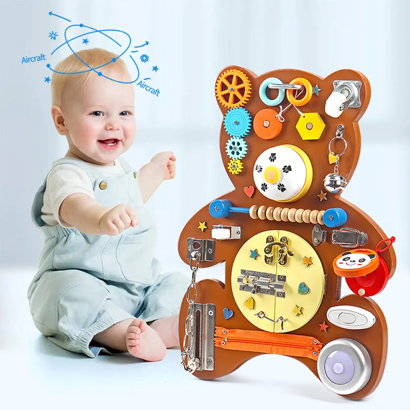 Busy Board for Kids Montessori Educational Activity Board for Fine Motor Skills,
Busy Board for Kids Montessori Educational Activity Board for Fine Motor Skills,