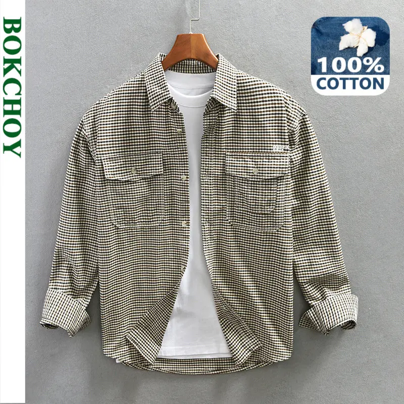 2023 Spring Summer New Casual Plaid Shirt for Men Clothing 100% Cotton Loose Streetwear Oversize AZ216
2023 Spring Summer New Casual Plaid Shirt for Men Clothing 100% Cotton Loose Streetwear Oversize AZ216