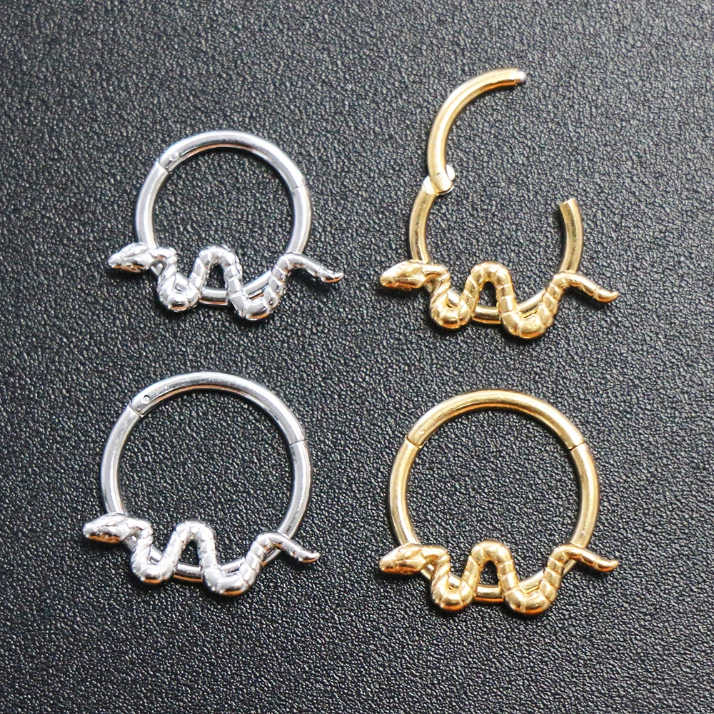 QIANYE Snake Bee Septum Clicker Nose Rings Helix Daith Conch Tragus Piercing Hoop Earrings 16G
QIANYE Snake Bee Septum Clicker Nose Rings Helix Daith Conch Tragus Piercing Hoop Earrings 16G