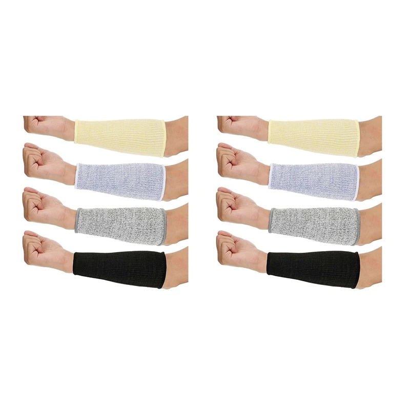 

8 Pair Cut And Burn Resistant Sleeves Arm Protection Sleeves Forearm Protectors For Thin Skin And Bruising