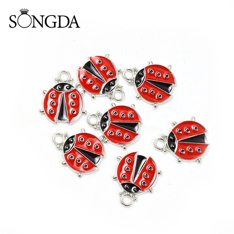 10pcs Red Enameled Ladybug Charms Cute Insect Pendant Earring Necklace Keychain DIY Handmade Jewelry Making Accessory Wholesale
10pcs Red Enameled Ladybug Charms Cute Insect Pendant Earring Necklace Keychain DIY Handmade Jewelry Making Accessory Wholesale