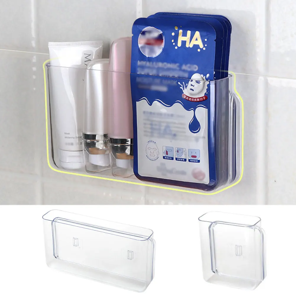 Home Storage Box Wall-mounted Wall Shelves Bathroom Transparent Plastic Punch-free Stationery Remote Control Storage Organizer
Home Storage Box Wall-mounted Wall Shelves Bathroom Transparent Plastic Punch-free Stationery Remote Control Storage Organizer