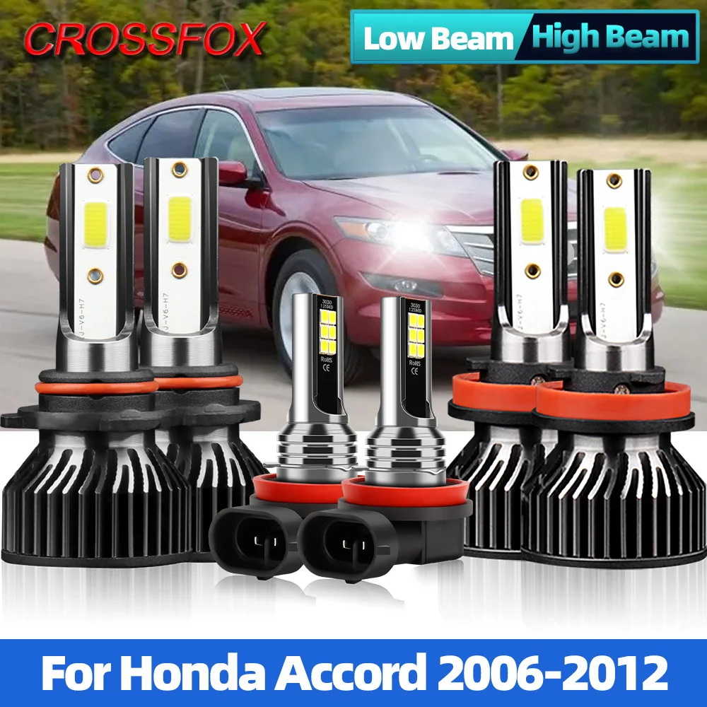 

H11 LED Headlight Bulb COB Car LED Headlights Bulbs 12000LM 6000K Auto Head Lamp 12V LED Lights For Honda Accord 2006-2012