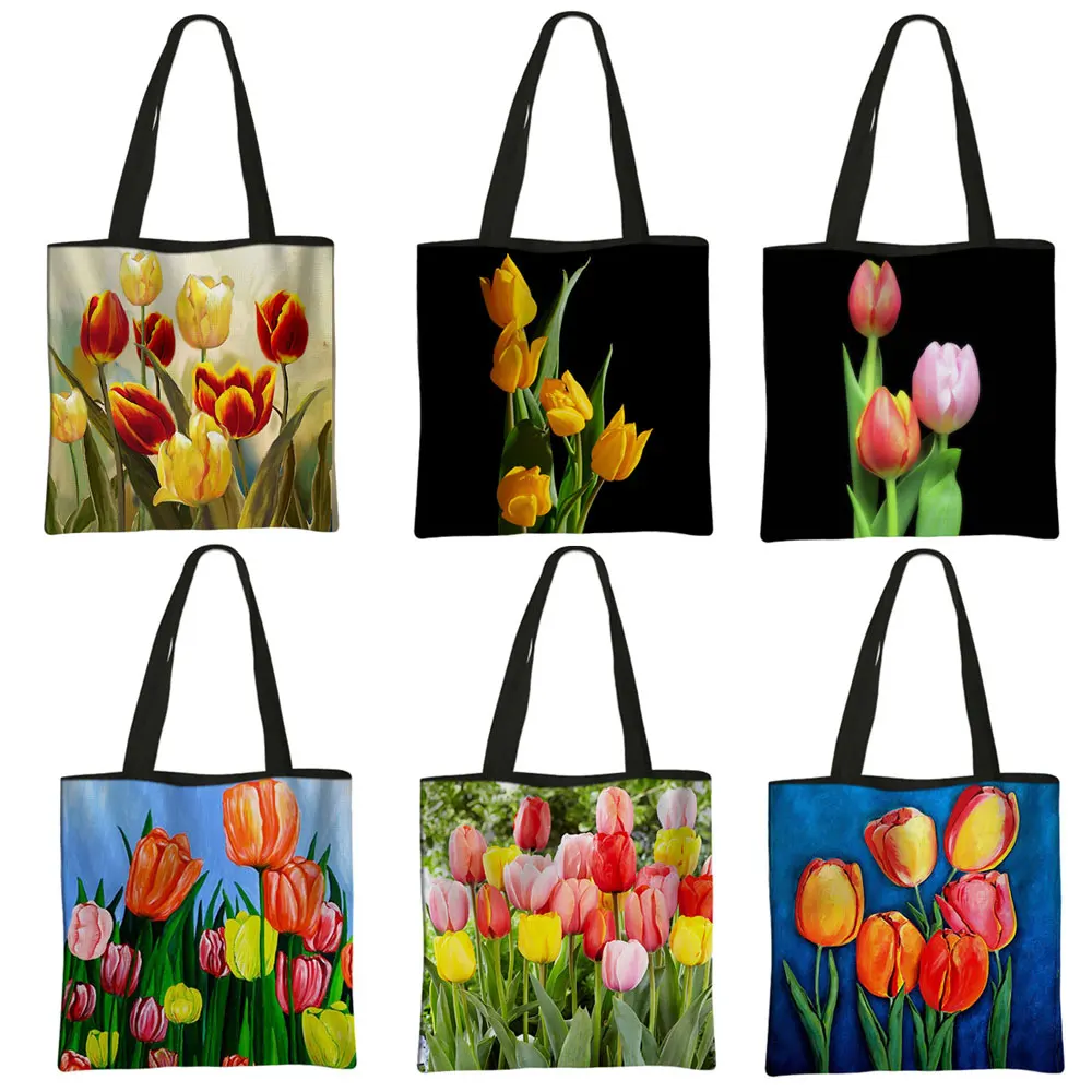 Beautiful Flower Tulips Print Women Shoulder Bags Floral Girls Handbag Ladies Leisure Totes Bag Large Capacity Shopping Bag
Beautiful Flower Tulips Print Women Shoulder Bags Floral Girls Handbag Ladies Leisure Totes Bag Large Capacity Shopping Bag