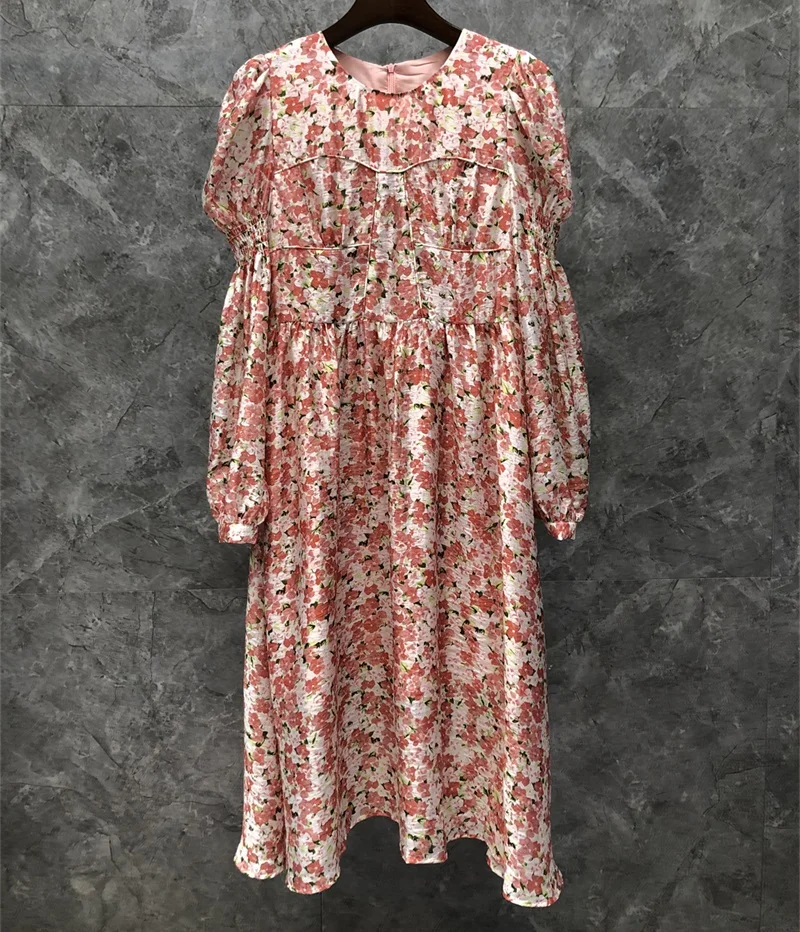 Sweet Cute Dress 2022 Spring Summer Style Women O-Neck Pink Green Little Floral Print Short Sleeve Mid-Calf Casual Runway Dress
Sweet Cute Dress 2022 Spring Summer Style Women O-Neck Pink Green Little Floral Print Short Sleeve Mid-Calf Casual Runway Dress
