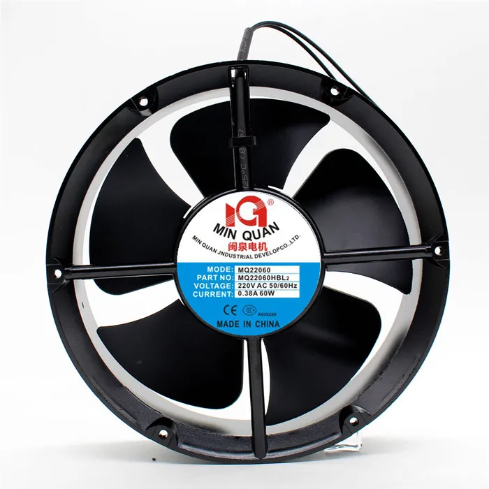2-проводной охлаждающий вентилятор для сервера MIN QUAN MQ22060HBL2 AC 220V 0.38A 220x220x60 мм
2-проводной охлаждающий вентилятор для сервера MIN QUAN MQ22060HBL2 AC 220V 0.38A 220x220x60 мм