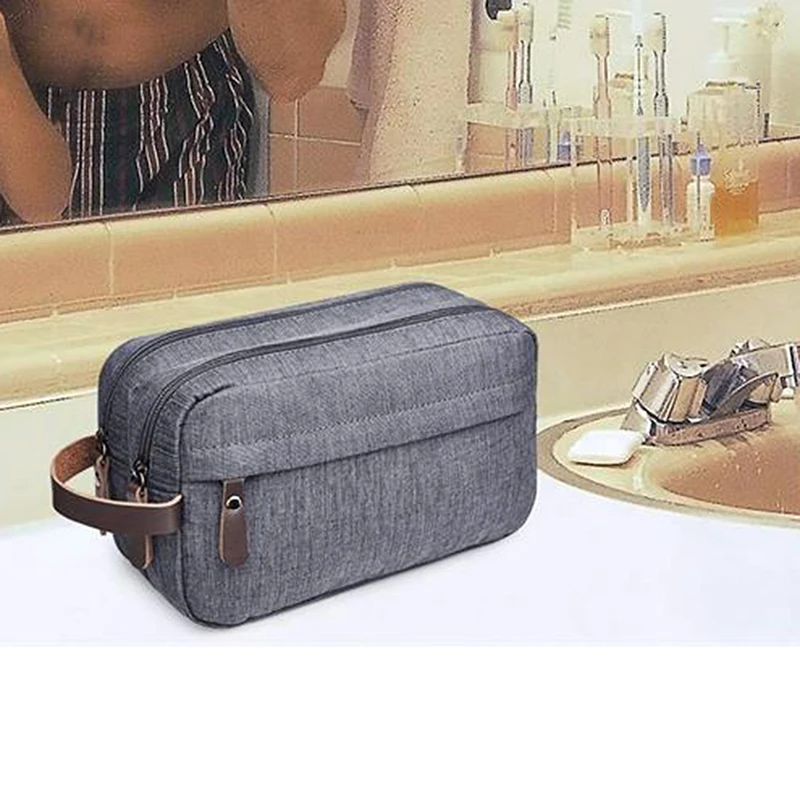 New Casual Nylon Cosmetic Bag With Leather Handle Travel Men Wash Shaving Women Toiletry Storage Waterproof Organizer Bag 2022
New Casual Nylon Cosmetic Bag With Leather Handle Travel Men Wash Shaving Women Toiletry Storage Waterproof Organizer Bag 2022