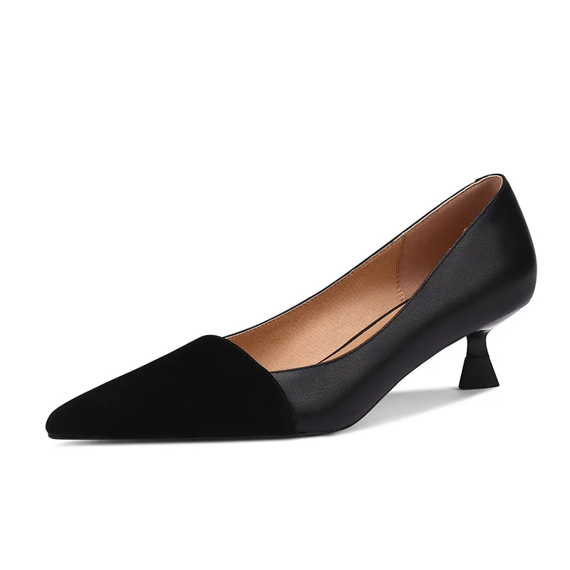Dilalula Office Party Women Pumps Splicing Genuine Leather Pointed Toe Thin Heels Mature Concise Basic Shoes Woman Spring Summer
Dilalula Office Party Women Pumps Splicing Genuine Leather Pointed Toe Thin Heels Mature Concise Basic Shoes Woman Spring Summer