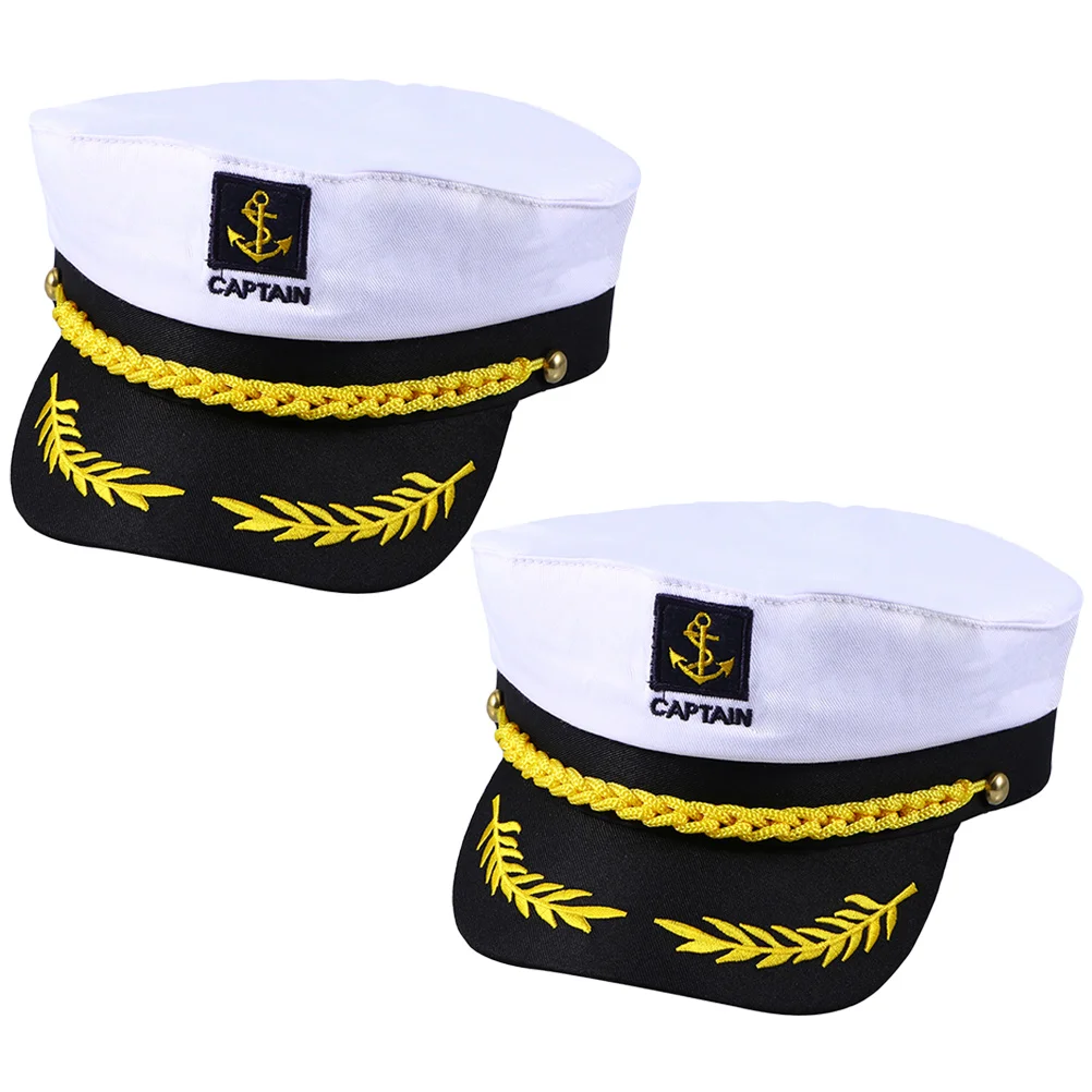 2 Pcs Women Sailor Hats Girls Captain Captains Costume Sailboat Decor Clothing Accessories Party
2 Pcs Women Sailor Hats Girls Captain Captains Costume Sailboat Decor Clothing Accessories Party
