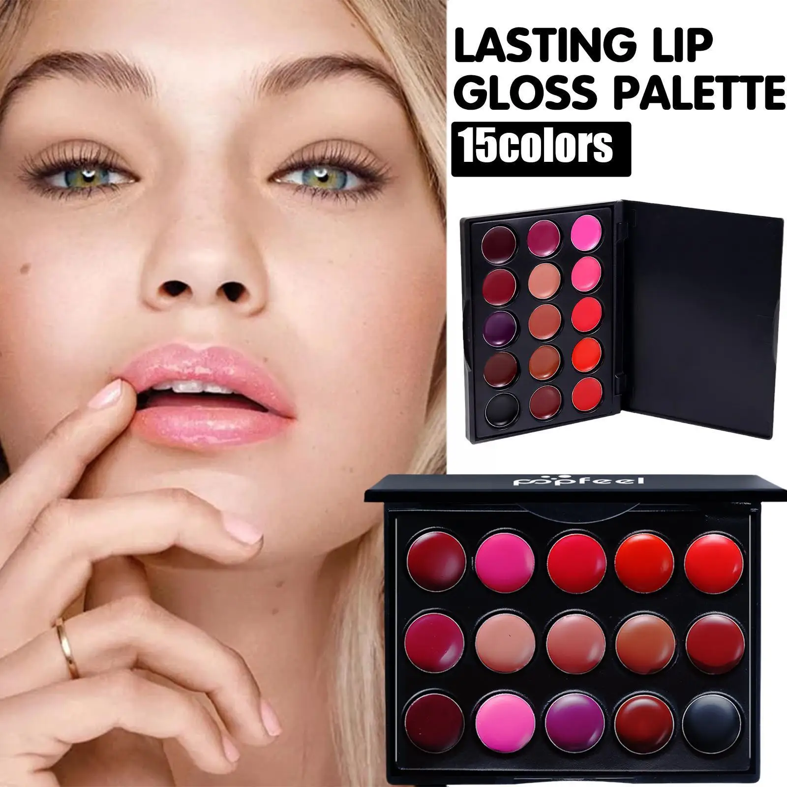 

15 Colors Lipstick Palette Professional Beauty Makeup Sexy Moisturizing Waterproof Lasting Gloss Lip Nude Charming Palette E6T8