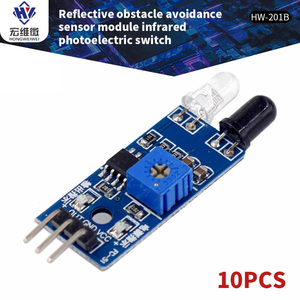 5/10pcs DC 3.3V-5V 3pins Smart Car Robot IR Infrared Obstacle Avoidance Reflective Photoelectric Sensor Module for Arduino Diy
5/10pcs DC 3.3V-5V 3pins Smart Car Robot IR Infrared Obstacle Avoidance Reflective Photoelectric Sensor Module for Arduino Diy