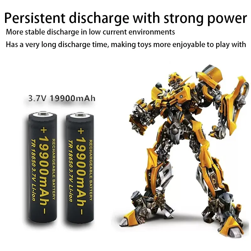 New 3.7V 18650 19900mAh High Capacity Battery Suitable for Flashlights, Toys, Electronic Equipment, Lithium Ion Batteries
New 3.7V 18650 19900mAh High Capacity Battery Suitable for Flashlights, Toys, Electronic Equipment, Lithium Ion Batteries