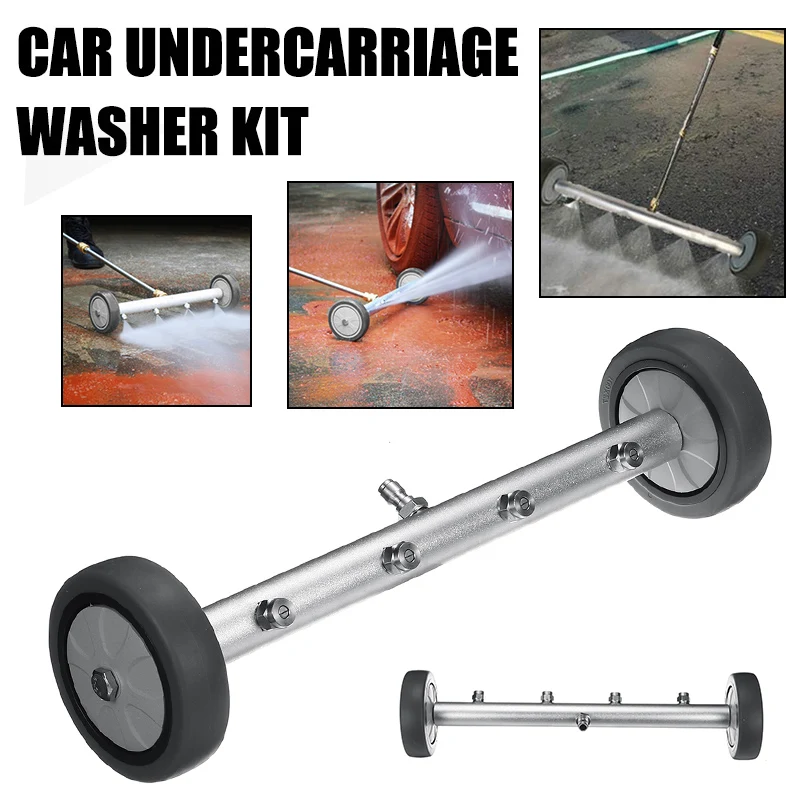 16 inch High Pressure Car Chassis Washer Undercarriage Cleaner 4000psi Water Broom 2in1 Power Attachments Surface Cleaning Wands
16 inch High Pressure Car Chassis Washer Undercarriage Cleaner 4000psi Water Broom 2in1 Power Attachments Surface Cleaning Wands