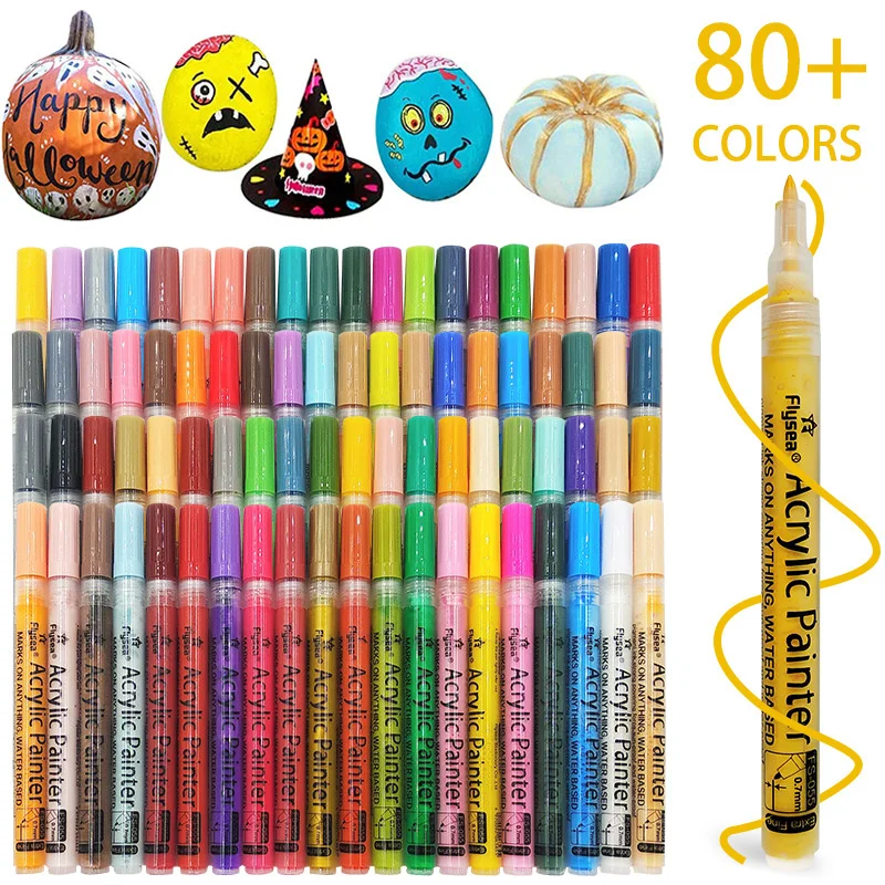 12/28/80Colors Set 0.7MM 2.0MM Acrylic Paint Marker Pen Art Markers Supplies On Rock Glass Canvas Metal Ceramic Mug Wood Plastic
12/28/80Colors Set 0.7MM 2.0MM Acrylic Paint Marker Pen Art Markers Supplies On Rock Glass Canvas Metal Ceramic Mug Wood Plastic