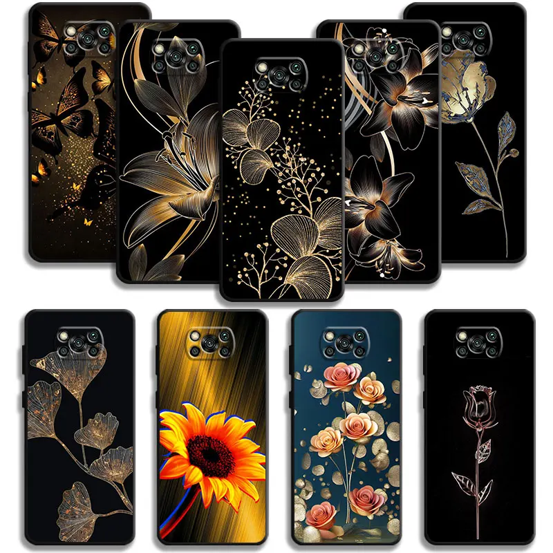 Case For Xiaomi POCO X3 NFC X4Pro M3 for Mi 12 11 10 10T 8 Note10 Lite 11Ultra 11T F1 Gold Flower Illustration Butterfly Rose
Case For Xiaomi POCO X3 NFC X4Pro M3 for Mi 12 11 10 10T 8 Note10 Lite 11Ultra 11T F1 Gold Flower Illustration Butterfly Rose