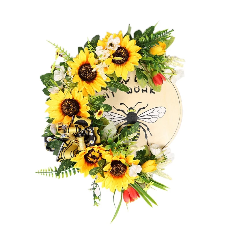 Artificial Sunflower Bee Wreath Spring Summer Wreath For Front Door Wall Window Wedding Party Farmhouse Home Decor
Artificial Sunflower Bee Wreath Spring Summer Wreath For Front Door Wall Window Wedding Party Farmhouse Home Decor
