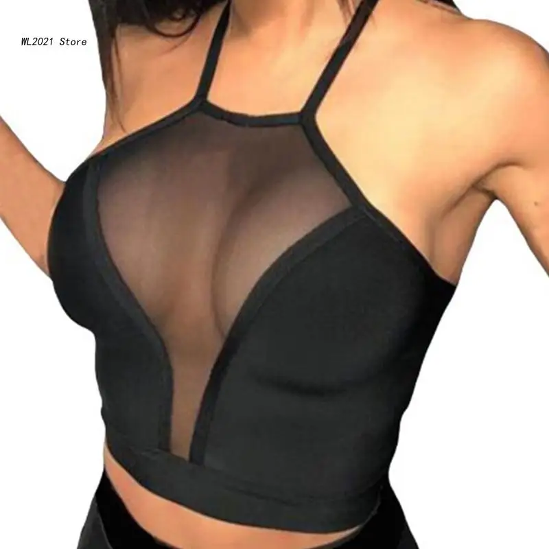 Women's Spaghetti Strap Camisole Crop Camisole Halter Backless Perspective Vest
Women's Spaghetti Strap Camisole Crop Camisole Halter Backless Perspective Vest
