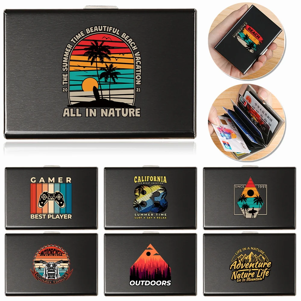 Anti-theft Credit Card Holder Aluminium Metal Wallets Pocket Holiday Printing Men Bank Credit ID Card Box Thin Small Wallet Case
Anti-theft Credit Card Holder Aluminium Metal Wallets Pocket Holiday Printing Men Bank Credit ID Card Box Thin Small Wallet Case