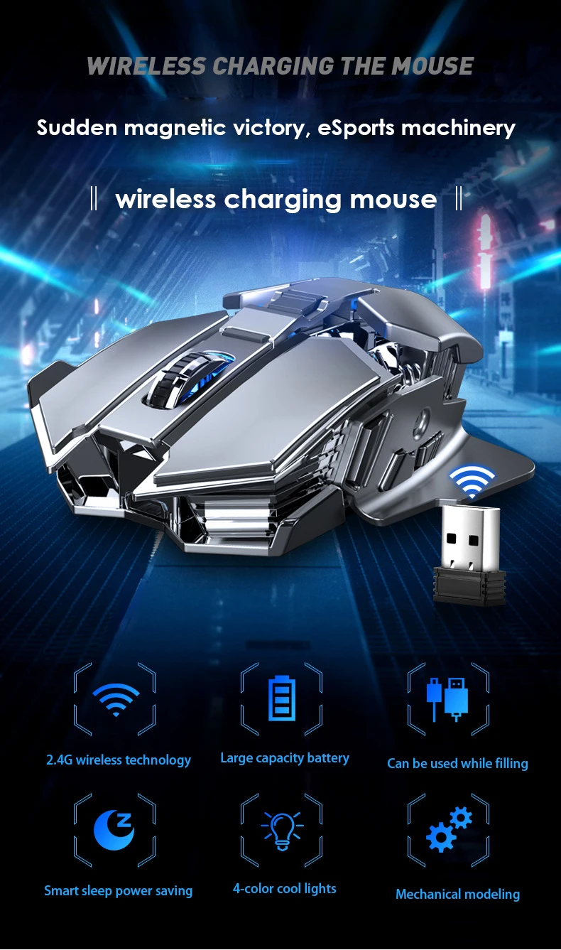 Rechargeable Silent Gaming Mouse Office E-games Unlimited Gamer Mice 1600dpi Photoelectric Mouse High Resolution Wireless Mouse
Rechargeable Silent Gaming Mouse Office E-games Unlimited Gamer Mice 1600dpi Photoelectric Mouse High Resolution Wireless Mouse