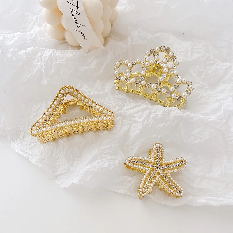 Starfish Hair Clips for Hair Clip Geometry Alloy Triangle Crown Pearl Rhinestone Accessories Girls Women Accessory Korean New
Starfish Hair Clips for Hair Clip Geometry Alloy Triangle Crown Pearl Rhinestone Accessories Girls Women Accessory Korean New