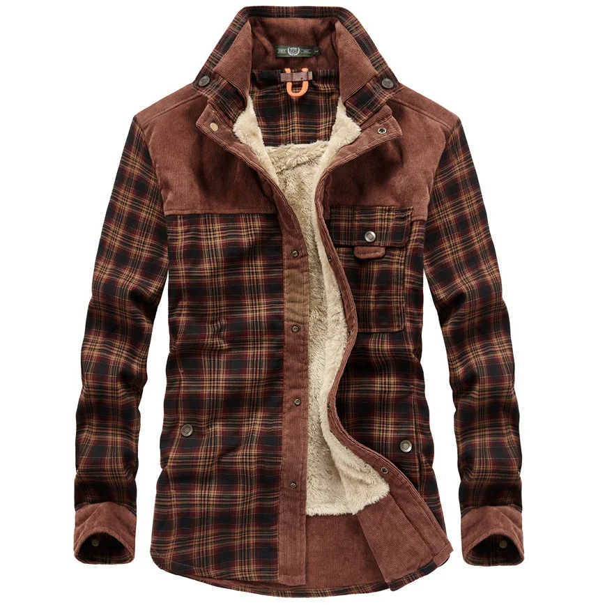 Explosive Brand Men Winter Fleece Plaid Jacket Thick Cotton Warm Long Sleeved Coat Clothing Pure Cotton Jacket Men Gentlemen -40
Explosive Brand Men Winter Fleece Plaid Jacket Thick Cotton Warm Long Sleeved Coat Clothing Pure Cotton Jacket Men Gentlemen -40