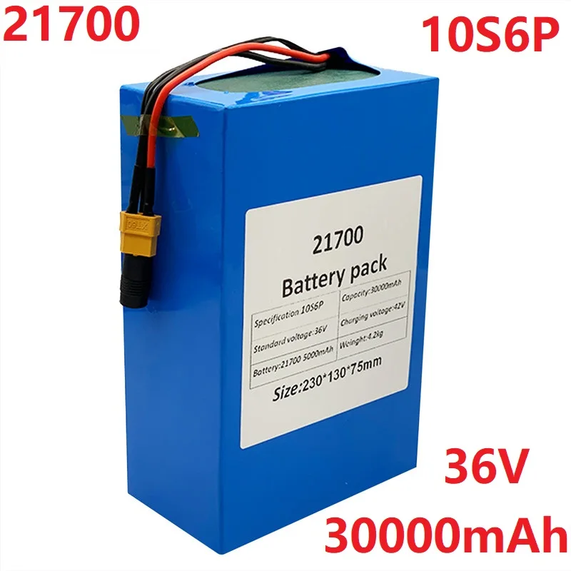 Air Express Delivery To 21700 10S6P 36V 30000mAh Lithium Ion Battery with BMS for Electric Bicycle Electric Motorcycle Scooter
Air Express Delivery To 21700 10S6P 36V 30000mAh Lithium Ion Battery with BMS for Electric Bicycle Electric Motorcycle Scooter