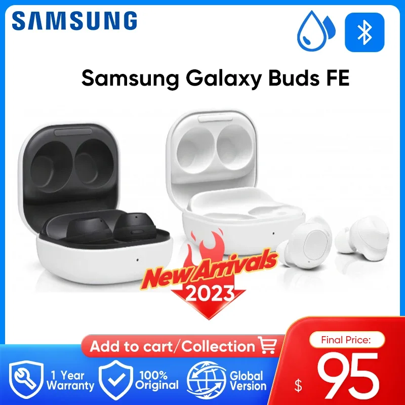 

Новые наушники Samsung Galaxy Buds FE True Wireless Bluetooth с поддержкой ANC, мощные наушники с односторонним динамиком для Galaxy S23 FE