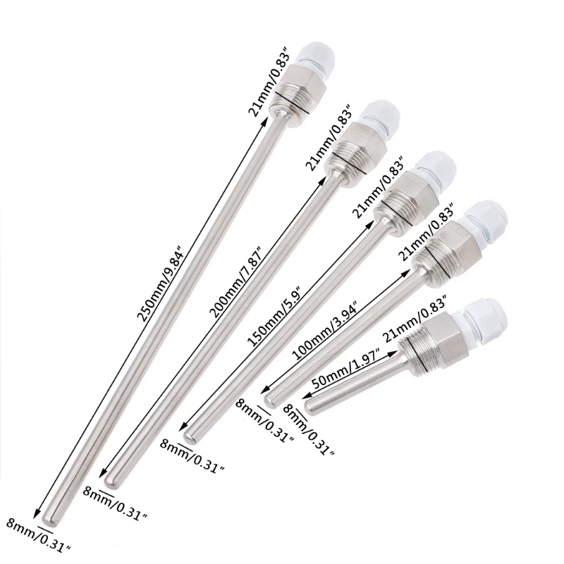 50-250 мм, резьба из нержавеющей стали Thermowell 1/2 дюйма NPT для датчиков температуры
50-250 мм, резьба из нержавеющей стали Thermowell 1/2 дюйма NPT для датчиков температуры