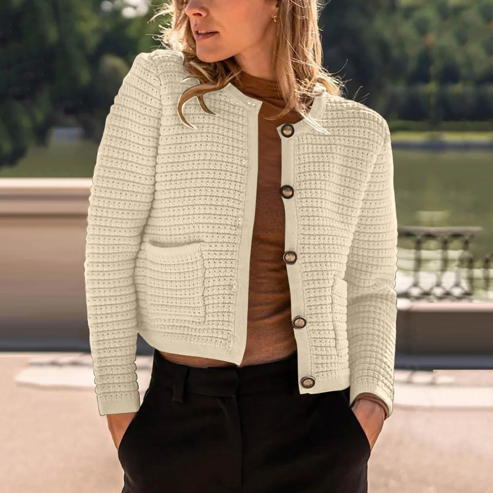 Womens Button Down Cardigan Sweaters Fall Winter Open Front Long Sleeve Pockets Casual Chunky Knit Shirt Outerwear Sweater Lady
Womens Button Down Cardigan Sweaters Fall Winter Open Front Long Sleeve Pockets Casual Chunky Knit Shirt Outerwear Sweater Lady