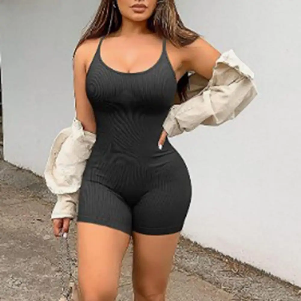 Chic Playsuit U Neck Skinny Anti-shrink Lady Summer Playsuit Soft Romper Female Clothes
Chic Playsuit U Neck Skinny Anti-shrink Lady Summer Playsuit Soft Romper Female Clothes