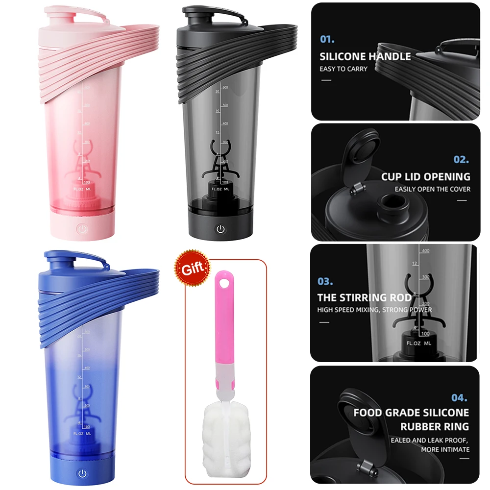 800ML Electric Protein Shaker Bottle Whey Protein Powder Mixing Bottle Sports Fitness Gym Outdoor Travel Bottle USB Rechargeable
800ML Electric Protein Shaker Bottle Whey Protein Powder Mixing Bottle Sports Fitness Gym Outdoor Travel Bottle USB Rechargeable