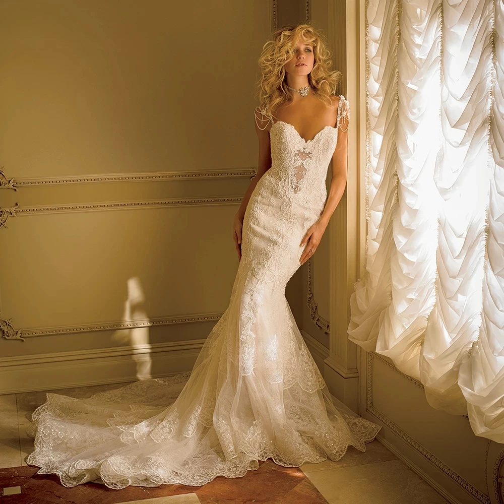 Chenxiao Wedding Dresses Princess Classic Mermaid Lace Sweetheart Bridal Gowns Elegant White Brides Dress Vestido De Novia
Chenxiao Wedding Dresses Princess Classic Mermaid Lace Sweetheart Bridal Gowns Elegant White Brides Dress Vestido De Novia