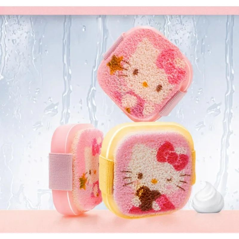 

Sanrio Anime Hello Kitty Bath Sponge Foaming Convenient Rose Milk Fragrance Cute Household Items Gift