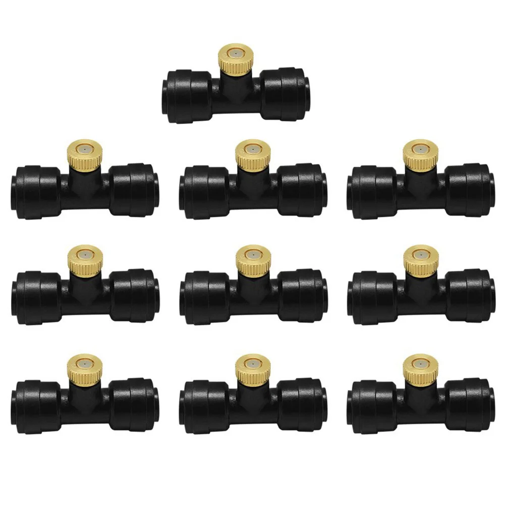 21 Pieces T-Piece Water Pipe Connector With Brass Mist Nozzles Spouts Threaded Tees Watering Tool Kits Irrigation System
21 Pieces T-Piece Water Pipe Connector With Brass Mist Nozzles Spouts Threaded Tees Watering Tool Kits Irrigation System