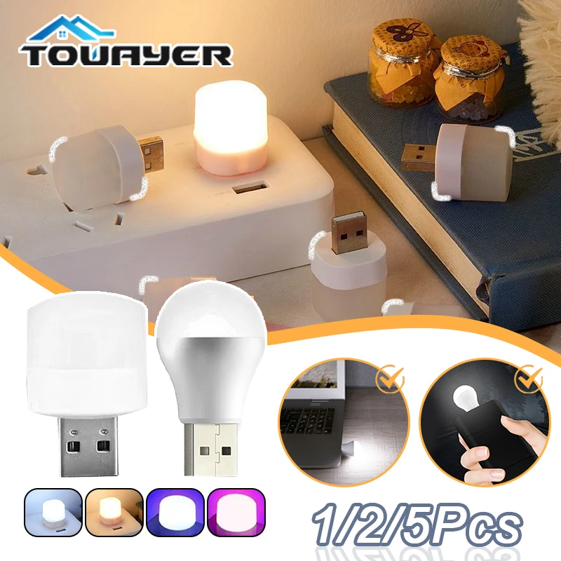 1/5Pcs USB Night Light 5V 1A Mini LED Bulb Plug Lamp Power Charging Lamps for Bedroom Nursery Hallway Night Lighting Warm Light
1/5Pcs USB Night Light 5V 1A Mini LED Bulb Plug Lamp Power Charging Lamps for Bedroom Nursery Hallway Night Lighting Warm Light