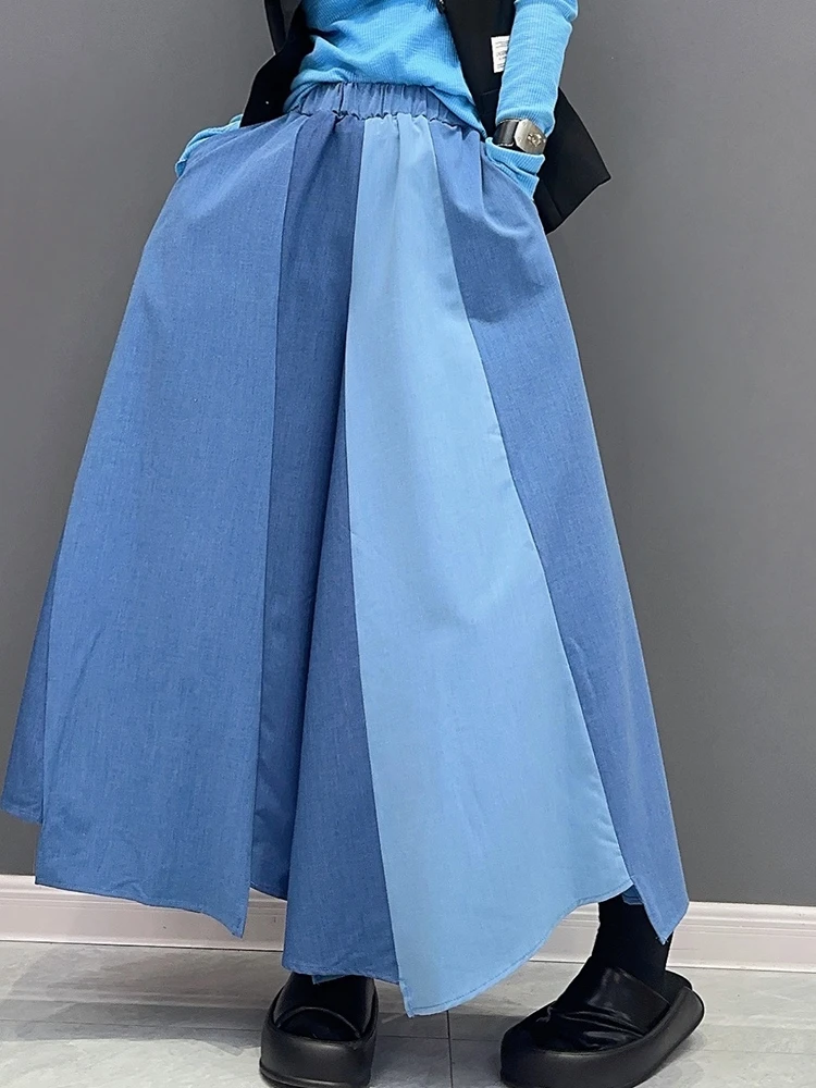 URIOR 2023 Autumn New Temperament Trend Color Block Suit Pants Wide Leg Versatile Fashion Patchwork Blue and Black Pants
URIOR 2023 Autumn New Temperament Trend Color Block Suit Pants Wide Leg Versatile Fashion Patchwork Blue and Black Pants