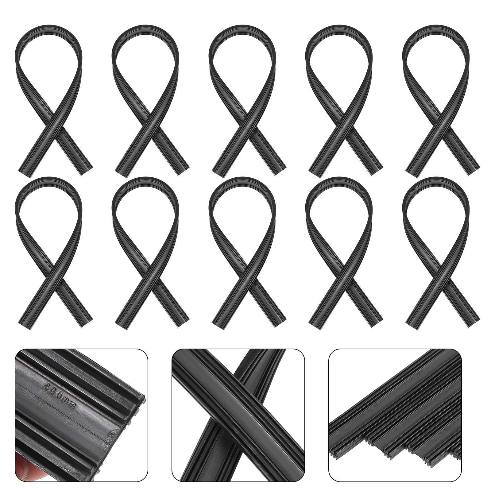 10 Pcs Silicone Wiper Adhesive Strip Frameless Windshield Strips Simple Rubber Vehicle Windscreen Bong
10 Pcs Silicone Wiper Adhesive Strip Frameless Windshield Strips Simple Rubber Vehicle Windscreen Bong
