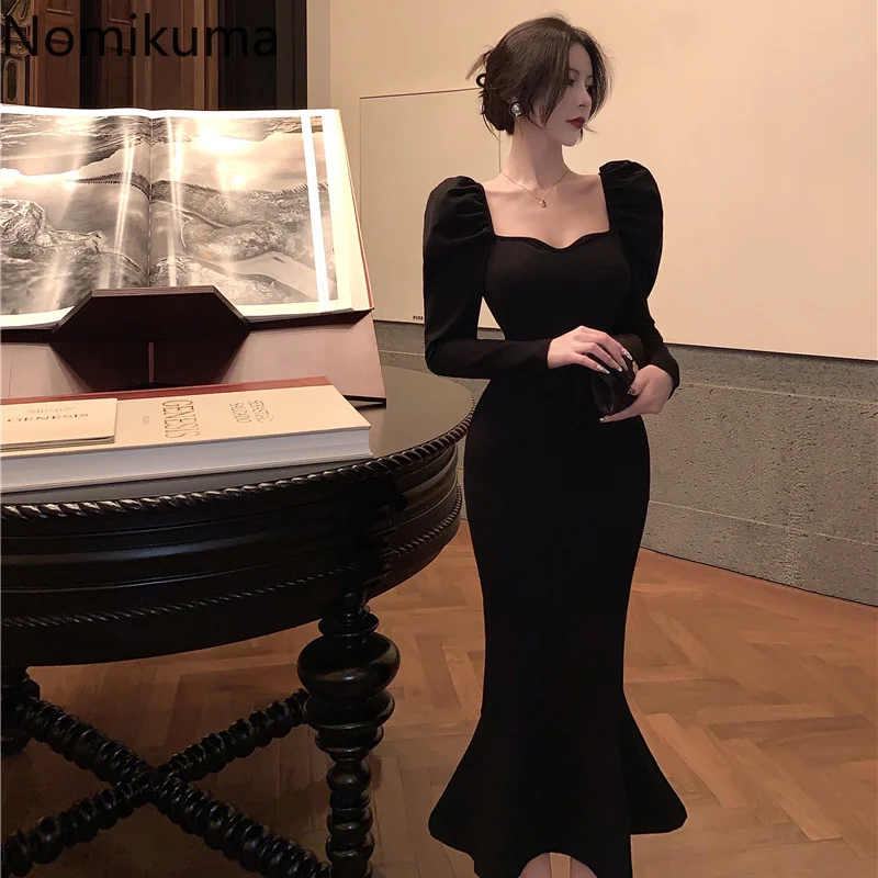 Nomikuma Vestidos Para Mujer весна осень квадратный шеи пышные рукава тонкое платье для женщин ретро элегантный сексуальный Vestido Feminino
Nomikuma Vestidos Para Mujer весна осень квадратный шеи пышные рукава тонкое платье для женщин ретро элегантный сексуальный Vestido Feminino