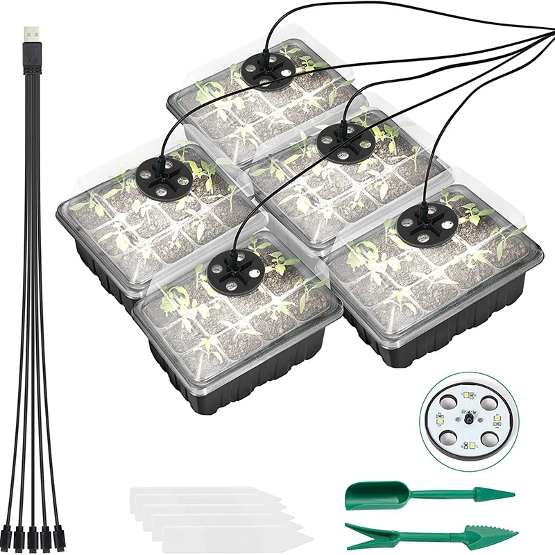 12-Hole Seedling Pot With Lamp Seedling Pot Planting Seed Start Germination Box Square Sowing Breeding Seed Gardening Garden
12-Hole Seedling Pot With Lamp Seedling Pot Planting Seed Start Germination Box Square Sowing Breeding Seed Gardening Garden