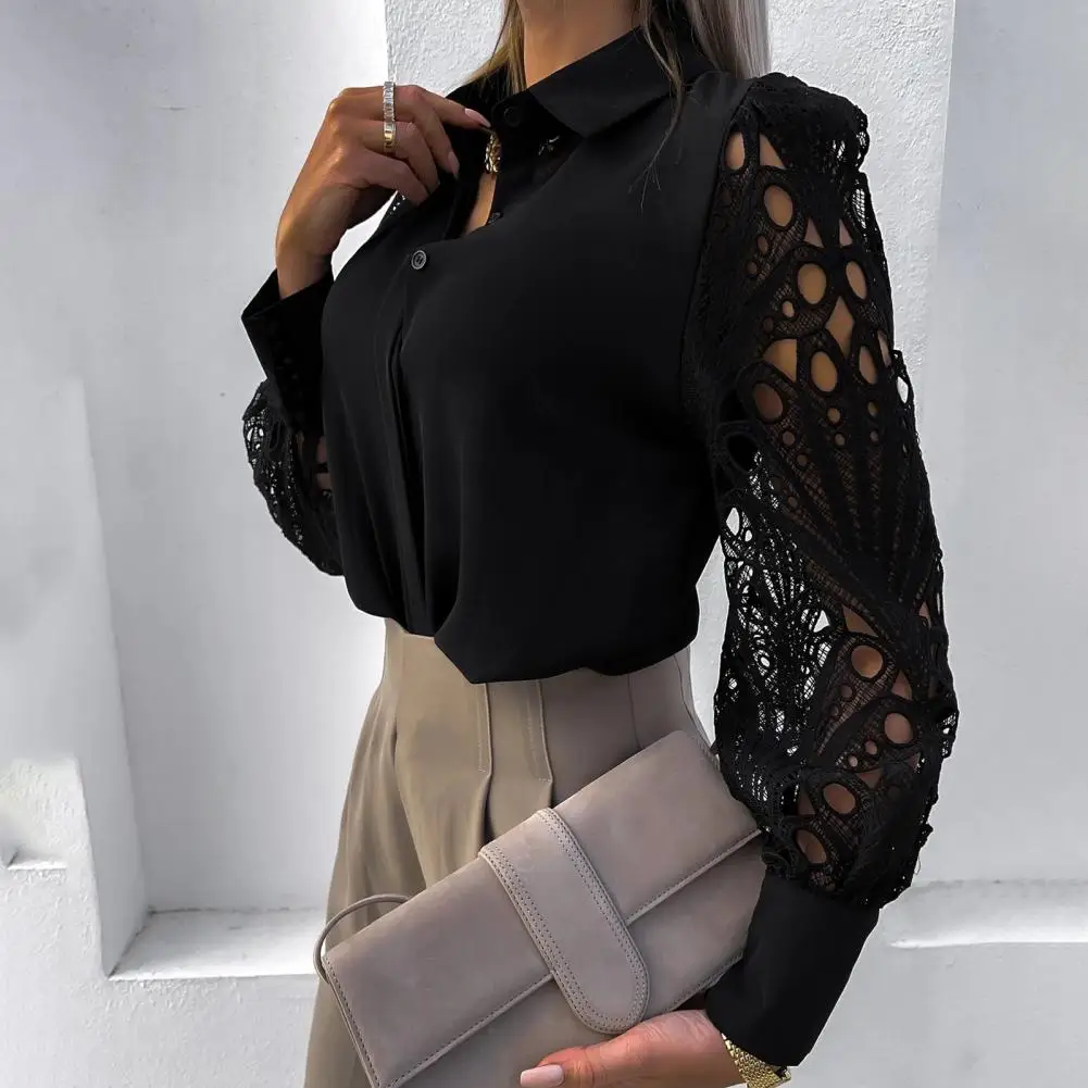 Blouse Popular Hollow Out Buttons Blouse Streetwear Ladies Top All Match Hollow Out Shirt for Party
Blouse Popular Hollow Out Buttons Blouse Streetwear Ladies Top All Match Hollow Out Shirt for Party