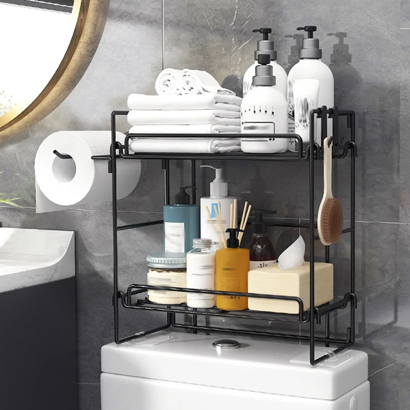 Bathroom Over The Toilet Storage Shelf, 2-Tier Bathroom Shelf Toilet Rack Wall Mounted Organizer With Toilet Paper Bar 
Bathroom Over The Toilet Storage Shelf, 2-Tier Bathroom Shelf Toilet Rack Wall Mounted Organizer With Toilet Paper Bar