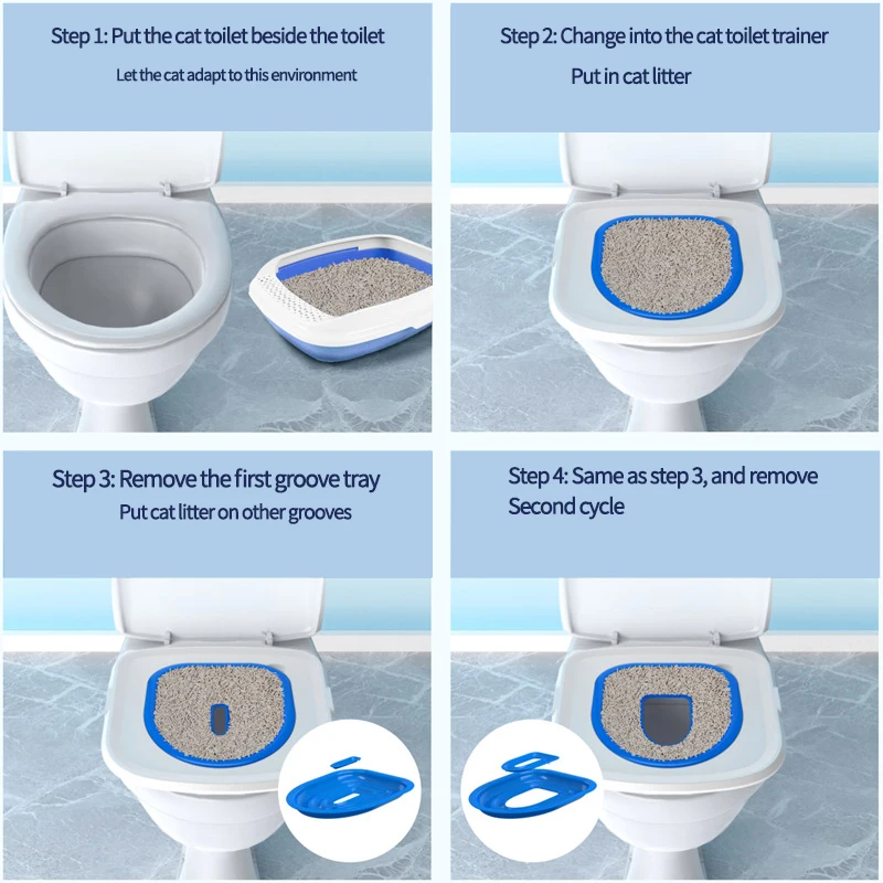2023 Toilet Pet Upgrade Cat Toilet Trainer Reusable Training Toilet for Cats Plastic Training Set Cat Litter Box Mat Accessories
2023 Toilet Pet Upgrade Cat Toilet Trainer Reusable Training Toilet for Cats Plastic Training Set Cat Litter Box Mat Accessories