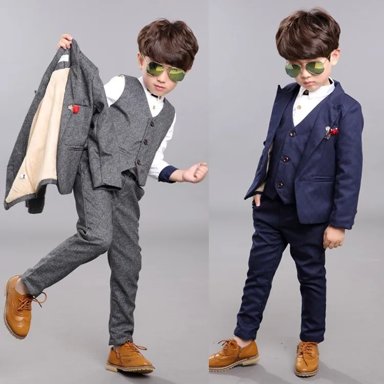 Fashion Formal boys kids suits blazers Tuxedo weddings prom flower boy clothes sets gray/blue party student suits for boys 4pcs
Fashion Formal boys kids suits blazers Tuxedo weddings prom flower boy clothes sets gray/blue party student suits for boys 4pcs