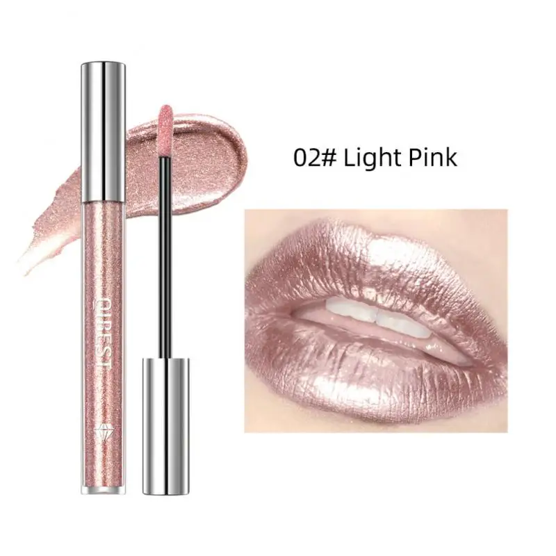 

QIBEST Metallic Liquid Lipstick Waterproof Glitter Lip Gloss Long-lasting Shimmer Metal Lip Glaze Tint Charming Makeup Cosmetics