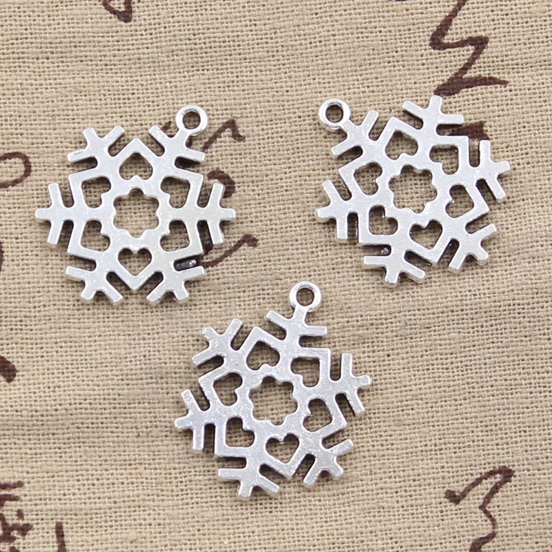 12pcs Charms Snow Snowflake 29x23mm Antique Silver Color Pendants DIY Crafts Making Findings Handmade Tibetan Jewelry
12pcs Charms Snow Snowflake 29x23mm Antique Silver Color Pendants DIY Crafts Making Findings Handmade Tibetan Jewelry