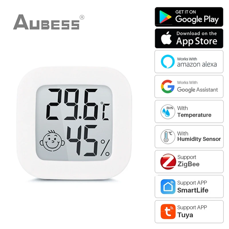 Умный датчик температуры и влажности ZigBee для автоматизации умного дома Tuya Smart Life с дистанционным управлением и поддержкой Alexa Google Home
Умный датчик температуры и влажности ZigBee для автоматизации умного дома Tuya Smart Life с дистанционным управлением и поддержкой Alexa Google Home