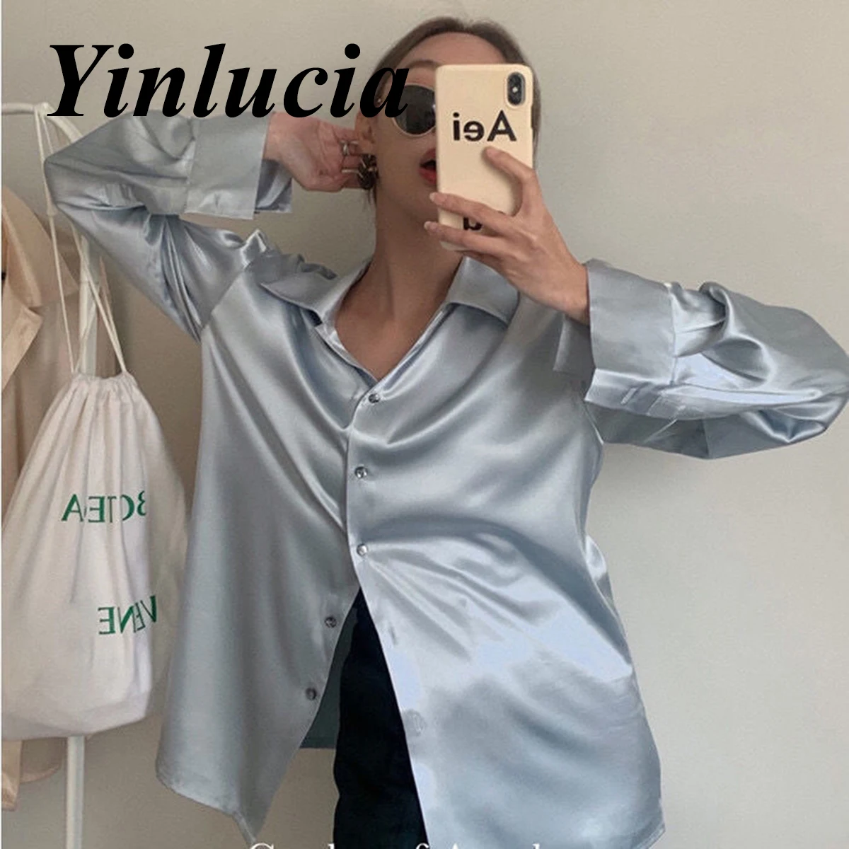 Women Blouses Satin Solid Color Gentle Tee Textured Thin Design Sun Protection New Summer Korean Fashion Loose Shirts T Shirt
Women Blouses Satin Solid Color Gentle Tee Textured Thin Design Sun Protection New Summer Korean Fashion Loose Shirts T Shirt