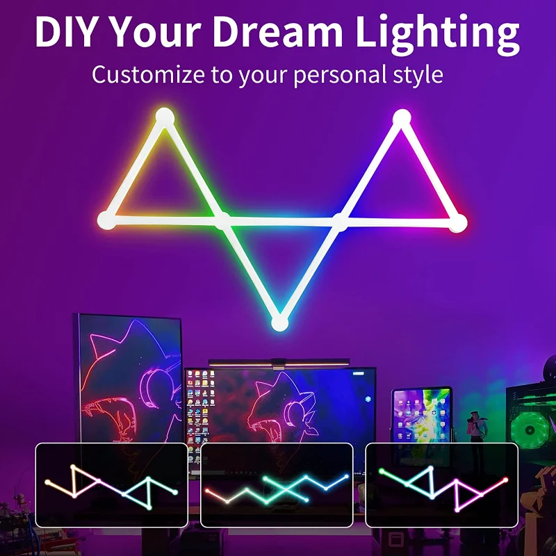 RGBIC Wall Lamp Smart WIFI APP DIY LED Night Light Atmosphere Light Bar Music Rhythm PC TV Backlight Bedroom Game Room Decor
RGBIC Wall Lamp Smart WIFI APP DIY LED Night Light Atmosphere Light Bar Music Rhythm PC TV Backlight Bedroom Game Room Decor