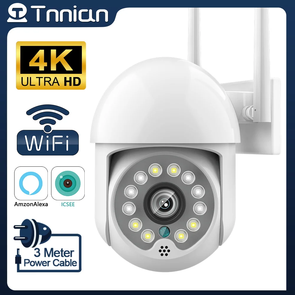 Tnnian 4K 8MP WIFI Surveillance Camera AI Human Tracking PTZ Camera Outdoor Waterproof Color Night Vision Security Camera iCSee
Tnnian 4K 8MP WIFI Surveillance Camera AI Human Tracking PTZ Camera Outdoor Waterproof Color Night Vision Security Camera iCSee